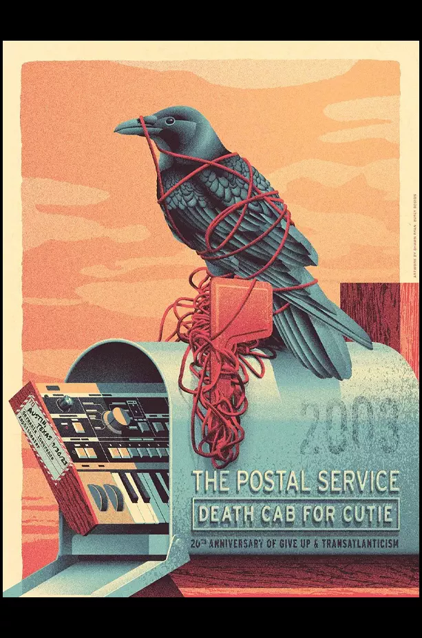 The Postal Service & Death Cab for Cutie Austin, TX 2023 My Show Poster