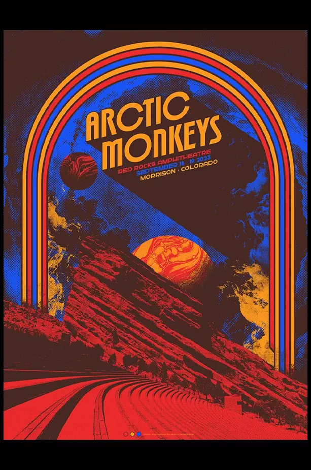 Arctic Monkeys Red Rocks Amphitheater 2023 My Show Poster